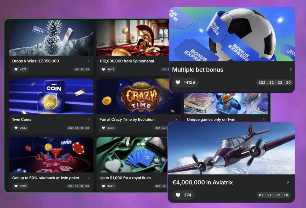 Additional Bonuses in 1win